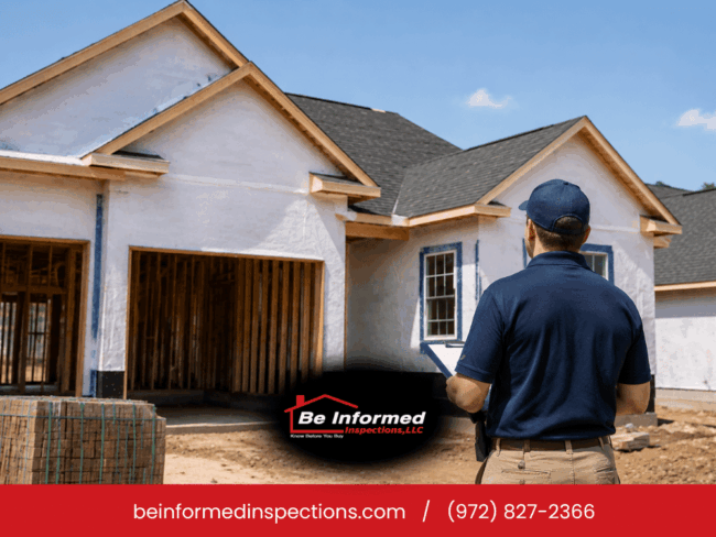 Exterior of a newly built home in Little Elm, TX, for home inspection services by Be Informed Inspections