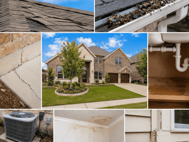 Be Informed Inspections inspector reviewing exterior and interior home conditions for a professional home inspection in Little Elm, TX