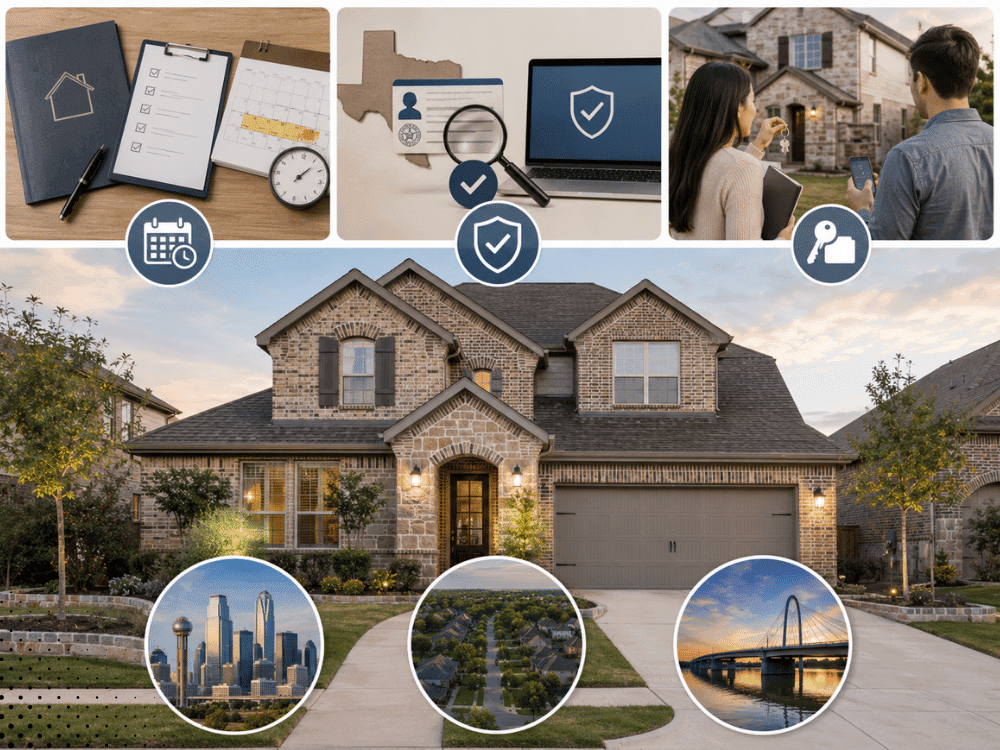 Home inspection overview with cutaway of a two-story house, highlighting structural, roofing, HVAC, plumbing, and attic areas